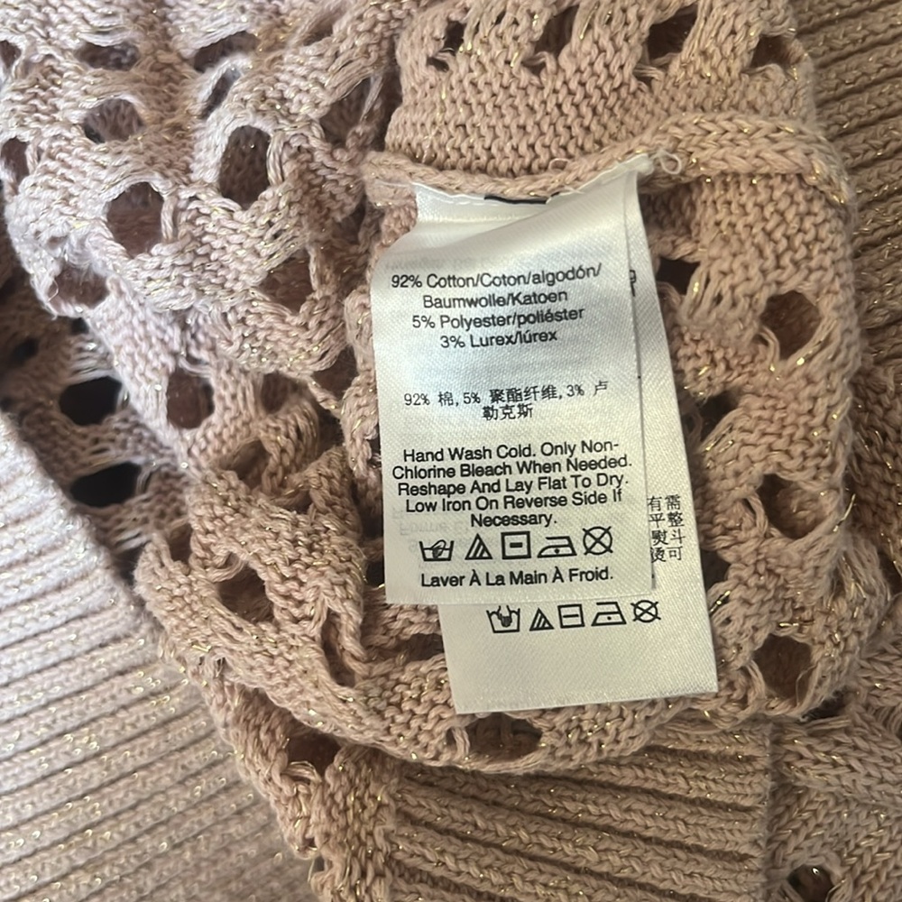 OPEN STITCH POINTELLE
SWEATER by DKNY JEANS Size S. New without tags. - Picture 7 of 7